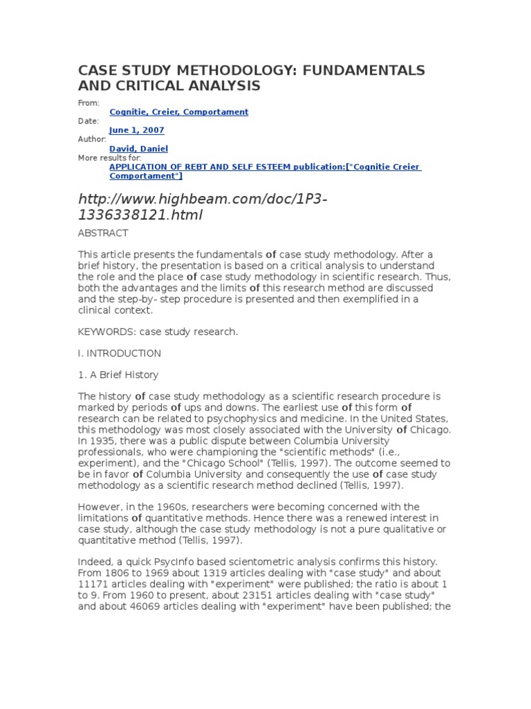 Case Study Methodology Case Study Falsifiability