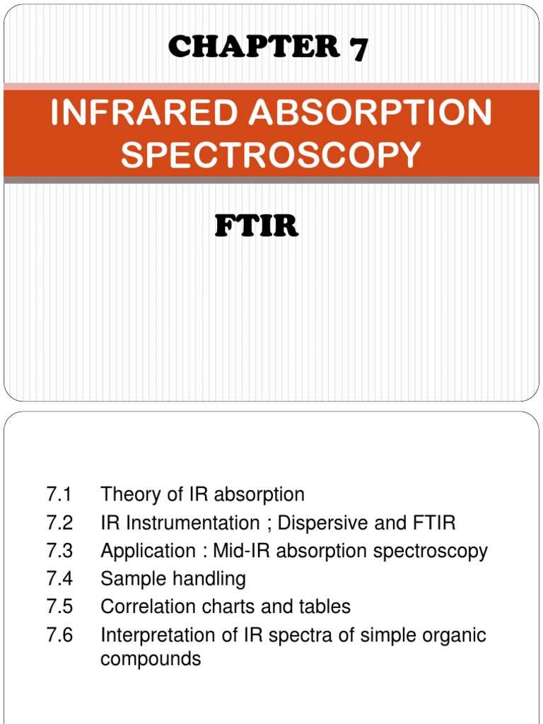 Infrared Absorption Spectroscopy Overview | PDF | Infrared Spectroscopy ...