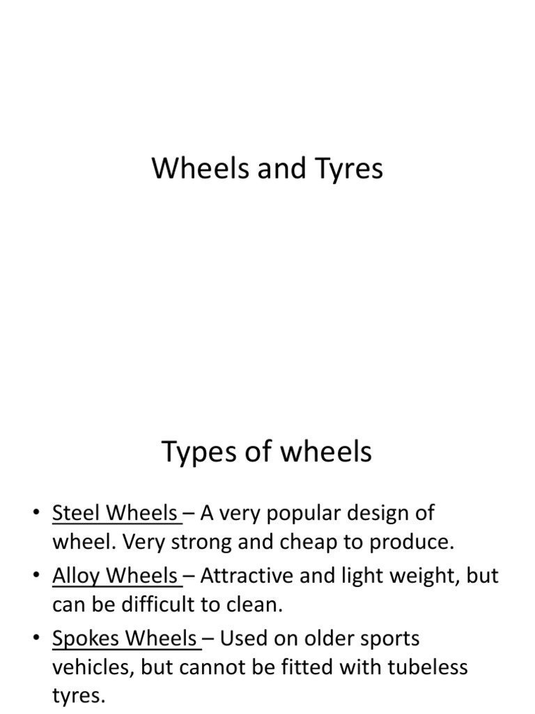 Wheels and Tyres PDF Tire Wheel