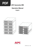 APC Symmetra RM Operation Manual: English