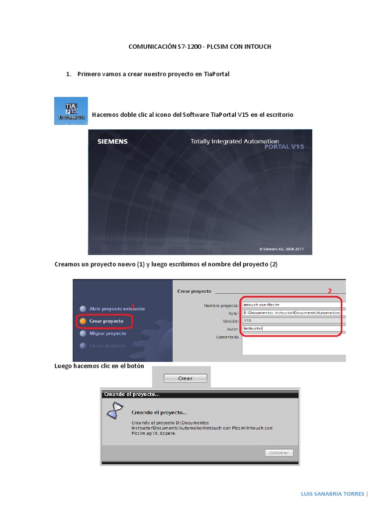 Simulación S7-1200 con PLCSIM e Intouch | PDF | Point and Click ...