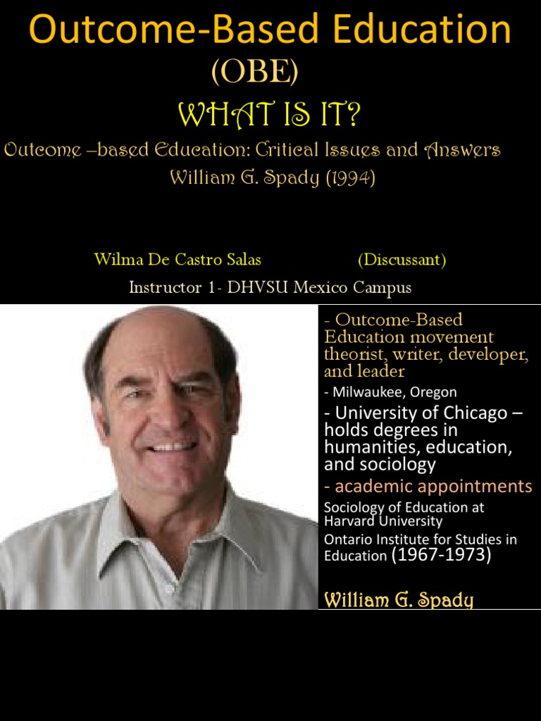 What is it outcome based education critical issues and answers