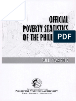 2015 Full Year Official Poverty Statistics of The Philippines Publication