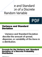 Variance and Standard Deviation of A Discrete Random Variable