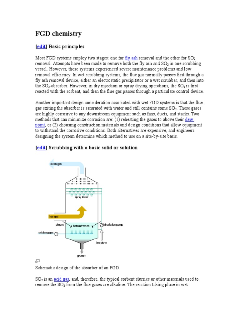 FGD Chemistry: Basic Principles | PDF | Physical Chemistry | Applied ...