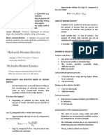 Models For Enzyme Kinetics