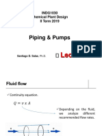 Piping & Pumps: INDG1030 Chemical Plant Design II Term 2019