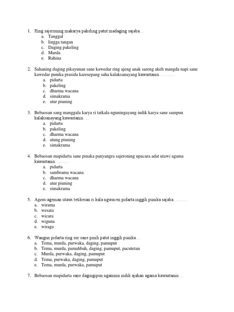 Bahan Ulangan Kelas Xi
