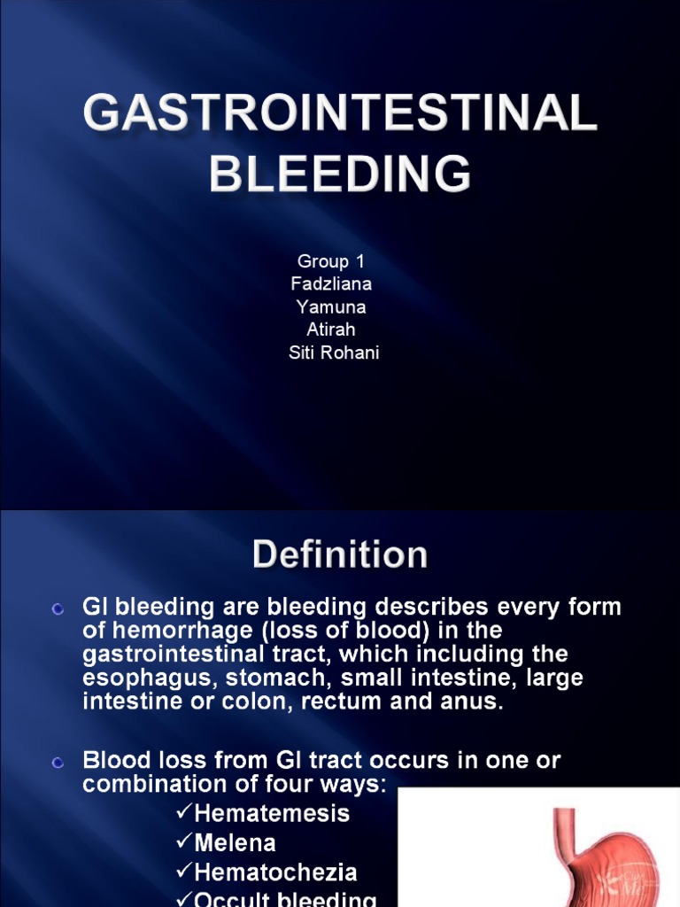 GI Bleeding Causes and Management Guide | PDF | Clinical Medicine ...