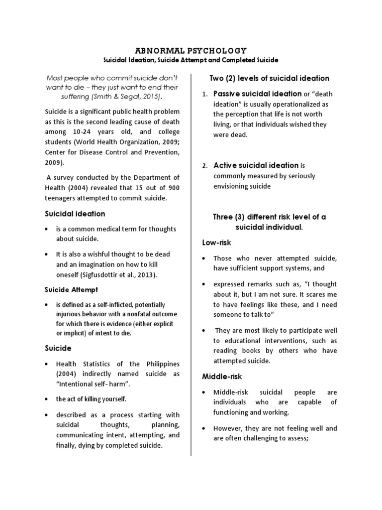 Understanding Suicidal Ideation | PDF | Suicide | Substance Abuse