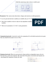 Two Port Network Perameters in Networks