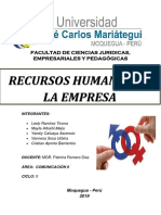 recursos humanos en la empresa 