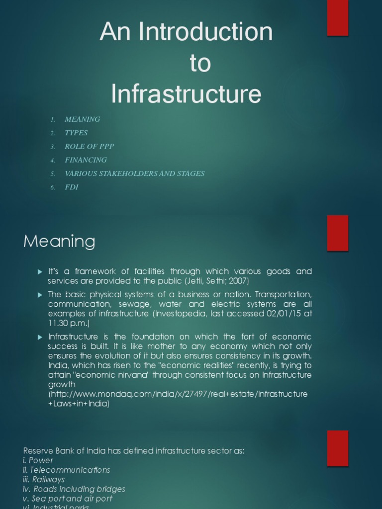 Infrastructure - Introduction | PDF | Infrastructure | Public–Private ...