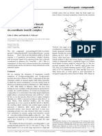 An Unusual Example of A Linearly Coordinated Acetone Ligand in A Six Coordinate Iron II Complex