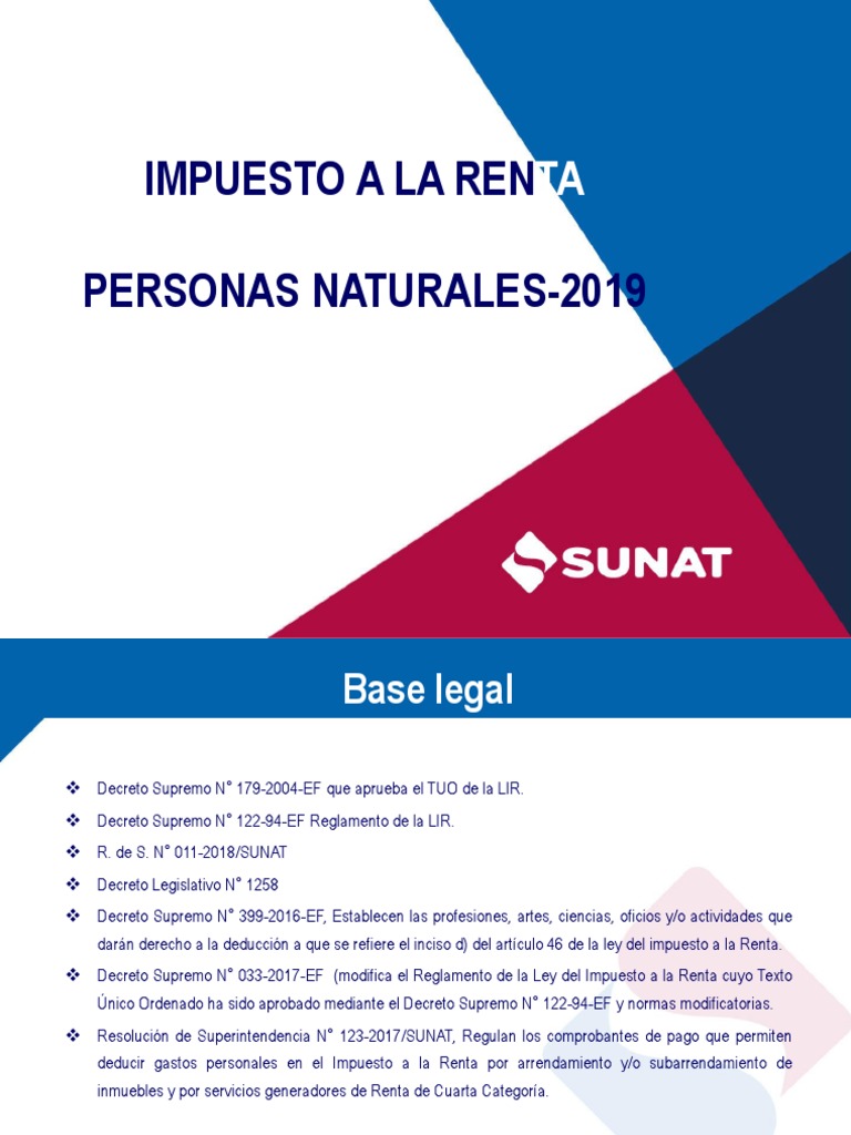 Gastos Deducibles SUNAT 2024 Personas Naturales | PDF | Impuesto sobre ...
