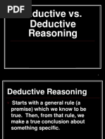 Inductive vs. Deductive Reasoning