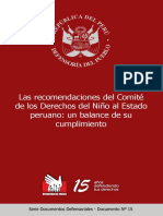 Las Recomendaciones Del Comité de Los Derechos Del Niño Al Estado Peruano PDF