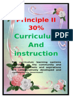 Principle II 30%: Curriculum and Instruction