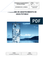 Plan de Tratamiento de Agua Potable