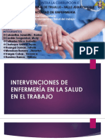 Intervenciones de Enfermería en Salud Laboral