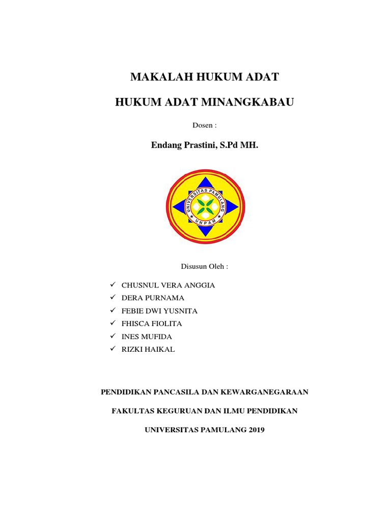 Makalah Adat Minang Fiks Docx