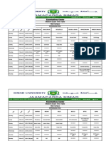 Midterm Exam Time Table