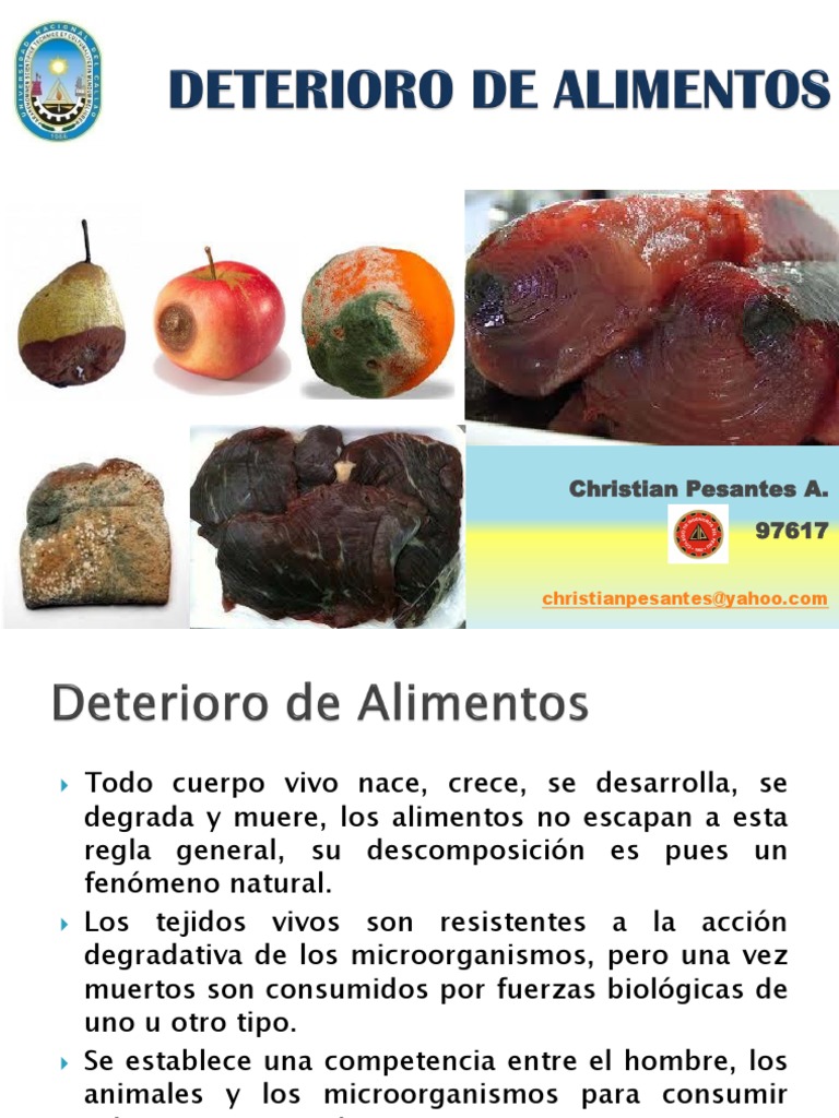 Factores del Deterioro de Alimentos | PDF | Enzima | Cinética química