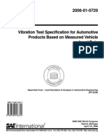 Vibration Test Specification For Automotive Products Based On Measured Vehicle Load Data
