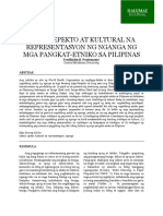 Gamitepektoatkulturalnarepresentasyonngngangangmgapangkat Etnikosapilipinas PDF