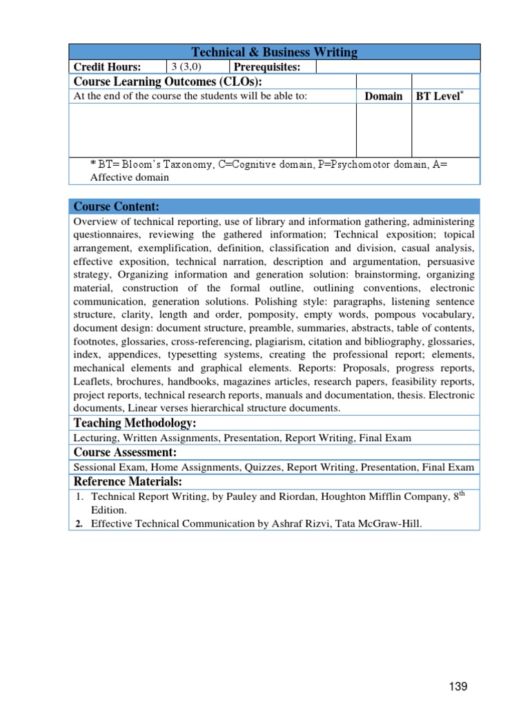Technical & Business Writing Course | PDF