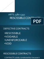 Rescissible Contracts