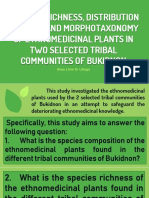 Species Richness, Distribution Pattern and Morphotaxonomy of Ethnomedicinal Plants in Two Selected Tribal Communities of Bukidnon.