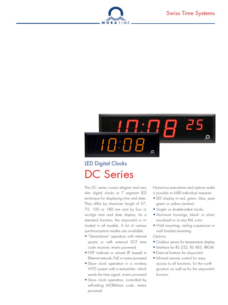 Mobatime | PDF | Multicast | Clock