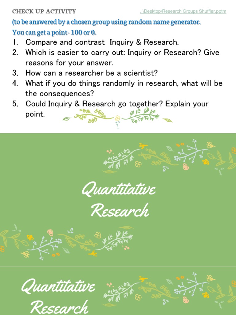 Practical Research 2 Introductory Slides | PDF | Experiment ...