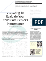 Preparing To Evaluate Your Child Care Center's Performance