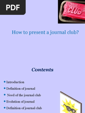 How to present a journal