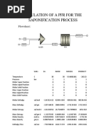 Simulation of A PFR For The Saponification Process