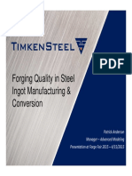 Forging Quality in Steel Ingot Manufacturing & Conversion