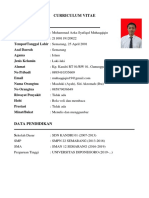 Curriculum Vitae Data Pribadi