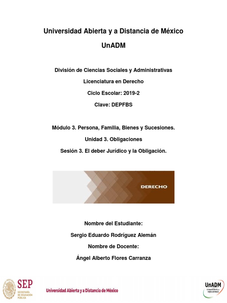 Universidad Abierta y A Distancia de México Unadm | PDF | Pagos | Virtud