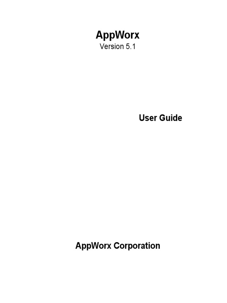 Appworx User Guide | PDF | Command Line Interface | Icon (Computing)