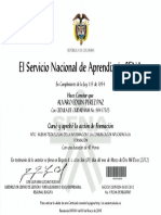 SENA certificado formación NTIC Alvaro Perez