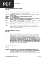 Unit 2: Q2e Listening & Speaking 1: Audio Script