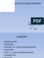 Free Space Laser Communication: Submitted By:-Himanshu Gupta E I 7 SEM