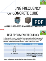 Sampling Frequency of Concrete Cube