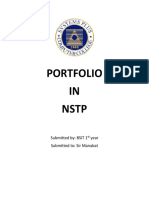 Portfolio IN NSTP: Submitted By: BSIT 1 Year Submitted To: Sir Manabat
