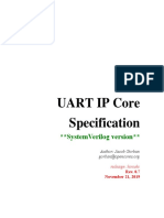 Uart Ip Core Specification: Systemverilog Version