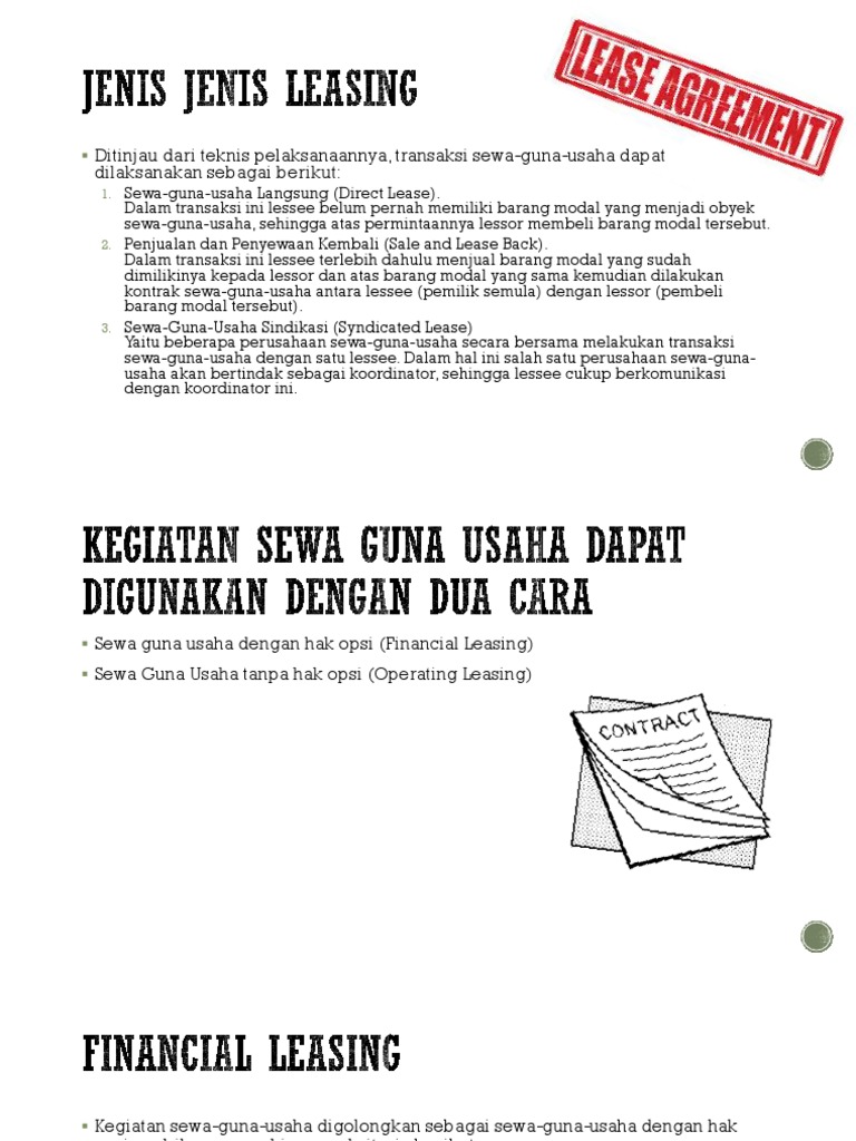 Jenis Jenis Leasing Pdf Hukum