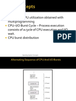 Maximum CPU Utilization Obtained With Multiprogramming CPU-I/O Burst Cycle - Process Execution Consists of A Cycle of CPU Execution and I/O Wait. CPU Burst Distribution