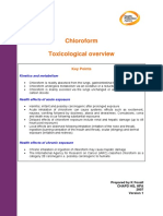 Cholorform overdose toxicity